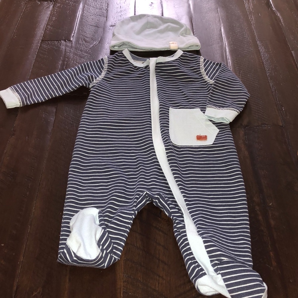 7 For All Mankind onesie & beanie 0-3 Mos.